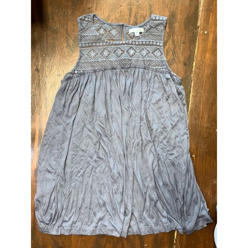 She + Sky Blue Lace Detail Dress Size Medium